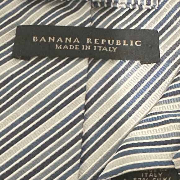 Banana Republic Vintage Striped Necktie OS Adjustable Career Formal Workwear - Picture 4 of 7